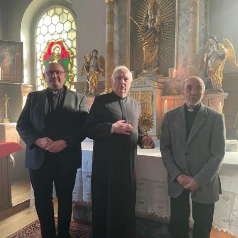 v.l.n.r Pfr. Sven Raube, Prof. Bruns, Pfr. Tschuschke